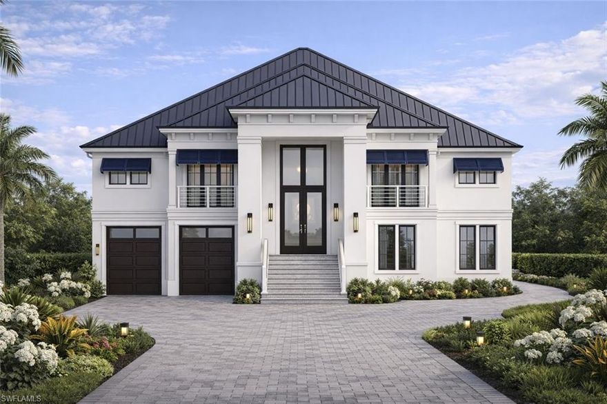 One or more photo(s) has been virtually staged, AI generated or rendered.  Welcome to a stunning under construction coastal estate in the exclusive gated community of Tidewater Island. This elevated luxury home offers the perfect blend of modern design, high-end finishes, and Southwest Florida waterfront lifestyle living.

Built for both beauty and durability, this two-story elevated residence features a spacious lower level with garage and storage, while the main living area is designed to maximize views, natural light, and open-concept living. Inside, you’ll find a bright and airy great room with soaring ceilings, a custom feature wall with fireplace and built-ins, and seamless flow into the dining area and chef’s kitchen.

The gourmet kitchen is a showpiece, featuring a large center island, custom cabinetry, quartz countertops, premium appliances, and a walk-in pantry—perfect for entertaining or everyday living. The open layout connects effortlessly to the covered lanai, creating the ideal indoor-outdoor Florida lifestyle experience.

The primary suite offers a private retreat with a spa-inspired master bathroom, complete with a freestanding soaking tub, oversized walk-in shower with bench, dual vanities, and a dedicated makeup area. Additional guest suites provide comfort and privacy for family and visitors, making this home ideal as a primary residence, second home, or luxury investment property.

Step outside to your expansive covered lanai overlooking a resort-style pool area, perfect for relaxing or entertaining year-round. With its elevated construction, this home also provides added peace of mind and long-term value.

Located in Tidewater Island, one of Fort Myers’ most desirable gated waterfront communities, residents enjoy privacy, exclusivity, and convenient access to Fort Myers Beach, Sanibel Island, shopping, dining, and entertainment.

If you’re searching for a luxury home in Fort Myers, new construction in Southwest Florida, or a coastal style property with modern finishes, this home checks every box. Don’t miss this rare opportunity to own a brand-new luxury home in Tidewater Island.