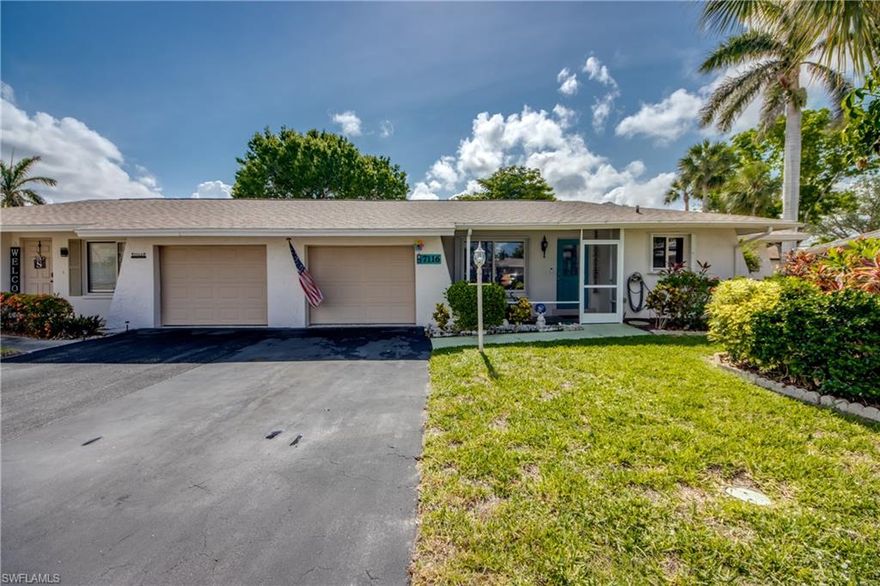 Welcome to this beautifully maintained 3BR/2BA villa in Flamingo Village at Peppertree Pointe, located in the highly desirable Iona corridor – just minutes away from Fort Myers Beach, Sanibel, Captiva, shopping, Health Park, dining, and RSW.  Home has an open layout with tile floors throughout, plantation shutters, newly remodeled kitchen, with lots of cabinets, new stainless appliances (2021), washer and dryer hook-up.  Spacious primary suite features walk-in closet, dual vanities and sinks, and newly updated walk-in shower.  Major upgrades include new roof (2024), A/C (2021) Appliances (2021), enclosed Lani, Accordion shutters, and a full ADT security system with cameras, smoke detection, and doorbell.  This home NEVER FLOODED.  HOA covers all exterior maintenance (everything outside of drywall), landscaping, flood and hazard insurance, Cable TV, water and sewer, sprinkler system, pool and clubhouse access, tennis, pickleball courts, private boat marina and boat ramp (direct access to gulf) fishing pier, many scenic walking paths, and much more.  This well-kept home is move-in ready whether primary residence, vacation retreat, or rental opportunity.