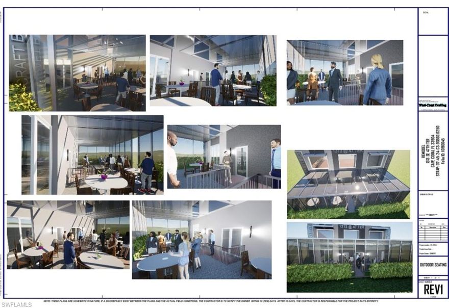 LOCATION LOCATION LOCATION!! Downtown Cape Coral on 47th Ter. Great opportunity for Sky Bar, Restaurant, Bakery, Night Club, Brewery and a lot more opportunities in the heart of Downtown Cape Coral. Unit one is for $8,000 p/month 2,200sf plus 525sf covered patio right on 47th ter. Unit two is $10,000 p/month 2,520sf on the first floor and 1,200sf on the second floor. Or you can use all 5,920sf as one business. High visibility with a lot of public parking across the street at Big John's Plaza.