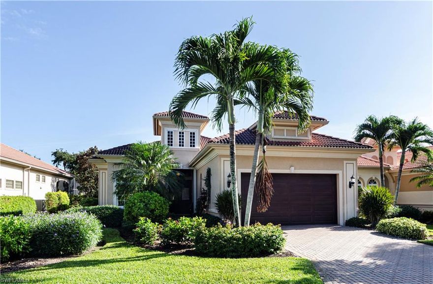 Back on the market!!!!  WELL PRICED  home in Prestigious Hammock Isles at the Vineyards. Exceptional residence with a Great Room Floor Plan and offered turnkey. Three bedroom plus Den, Three Full Baths and a Two Car Garage. Expansive Pavered Lanai with Heated Pool & Spa. PRIVATE SERENE LOCATION WITH LAKE AND FOUNTAIN VIEWS AND NO ROAD NOISE! Kitchen offers Generous Granite Countertops, Custom Cabinetry and a Full Breakfast Room. Great Room offers an inviting Wet Bar with Wine Cooler, Tile on the Diagonal, Tray Ceilings with Crown Moldings and Designer Window Treatments. Master Suite boasts two walk in closets, marble vanities with dual sinks, jetted tub and separate shower. More Upgrades to include Wood Flooring in Den, Solid Core Doors, Impact Glass Windows and Hurricane Shutters. The Vineyards is a gated Golf Course Community located in North Naple with optional private membership.  Fiber Optic Integration to support High Definition TV, Next Generation Internet and Carrier Class Telephone ALL included in the Quarterly fees.