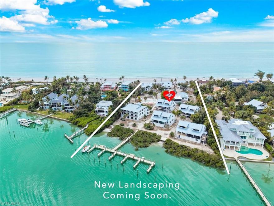 Opportunity is Knocking! If you are looking for a beautiful Gulf to Bay property to call home on Captiva's premier Tween Waters stretch you've found it! This ideal location offers miles of shell strewn beach, unparalleled sunsets, deepwater direct access boating with dockage, pool and weekly rentals. This particular unit features beautiful bay views and an open floor plan with a large lanai. The guest rooms are located on the main level with the primary suite encompassing the top level. Available for the first time & owned by the same family for over 40 years. The complex is wrapping up construction and is near completion. The unit will be brought back to a white box with the drywall completed. This is a fabulous opportunity to select your finishes and reinvent this beauty with new interior finishes. A short stroll away is Captiva Village with its shopping and dining opportunities. Watch the sunrise from your balcony and brilliant sunsets from the beach.   Projected Gross Revenue 2025 $143,718; 2026 $148,029.