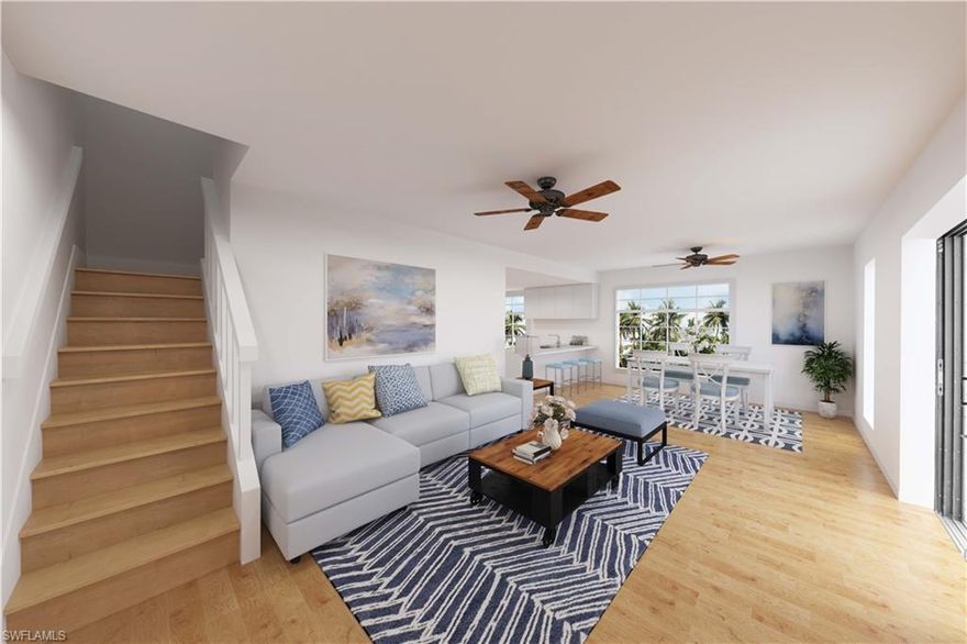 Opportunity is Knocking! If you are looking for a beautiful Gulf to Bay property to call home on Captiva's premier Tween Waters stretch you've found it! This ideal location offers miles of shell strewn beach, unparalleled sunsets, deepwater direct access boating with dockage, pool and weekly rentals. This particular unit features beautiful bay views and an open floor plan with a large lanai. The guest rooms are located on the main level with the primary suite encompassing the top level. Available for the first time & owned by the same family for over 40 years. The complex is wrapping up construction and is near completion. The unit will be brought back to a white box with the drywall completed. This is a fabulous opportunity to select your finishes and reinvent this beauty with new interior finishes. A short stroll away is Captiva Village with its shopping and dining opportunities. Watch the sunrise from your balcony and brilliant sunsets from the beach.   Projected Gross Revenue 2025 $143,718; 2026 $148,029.