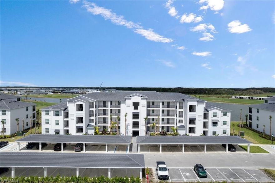 THIS THIRD FLOOR GOLF CONDO IS MOVE-IN READY WITH BUNDLED DEEDED GOLF MEMBERSHIP offering effortless access to an exceptional lifestyle.

Located in Webbs Reserve—home to a championship course designed by Nicklaus Design—this community blends recreation, relaxation, and serene resort-style living. Residents enjoy inviting pools, top-tier amenities, and the convenience of everything just a short golf cart ride away.

Inside, the condo features two bedrooms and two bathrooms, along with a dining/breakfast area and a spacious living room. Sliding glass doors lead to a private lanai showcasing stunning water and golf course views—perfect for seamless indoor-outdoor living and entertaining. Upgraded tile flooring throughout and deeded covered parking enhance the ease and comfort of this low-maintenance home.

Experience your own golfer’s retreat at Webbs Reserve—where active living meets relaxed coastal elegance