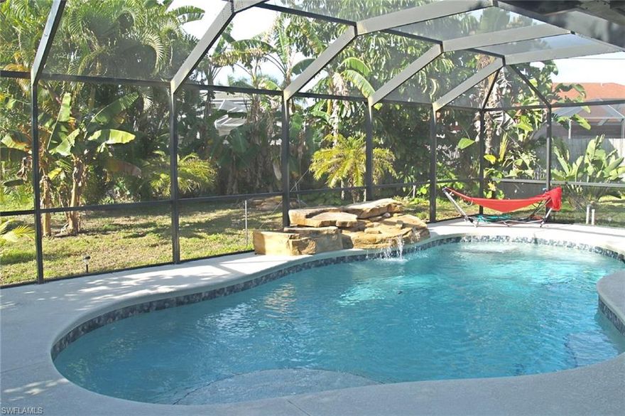 Get ready for the deal of the century!  This renovated 3/2 has it all..  The pool was built in 2007 and the roof and HVAC were replaced three years ago.  Interior speaks for itself and the lot is almost a half acre.  The location is as good as it gets.  Close to down town Cape Coral and the bridge.  All that and assessments paid!!  Schedule your showing today and you will see what I mean when I say this is the deal of the century.