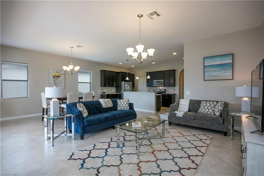 BEAUTIFUL ARTESIA POOL HOME*** 4 BDRM / 3 BATH Do not miss out on this amazing pool home in Artesia!!! This 4 bedroom/3 Bath home with a two car garage is the perfect choice in resort style living . This beautifully decorated open floor plan features a gorgeous open kitchen with huge island, upgraded kitchen cabinets, stainless steel appliances, and granite counter tops. Gorgeous and spacious, screened in lanai with pool and view. Surrounding nature preserve and lakes make the perfect backdrop for the state-of-the-art clubhouse featuring resort pool, fitness center, billiards, movie theater, pickle ball & dog park. Artesia is the ideal location near shopping, restaurants, downtown 5th ave and beaches. ***Pets with Approval. **Please note that the pool is not heated**