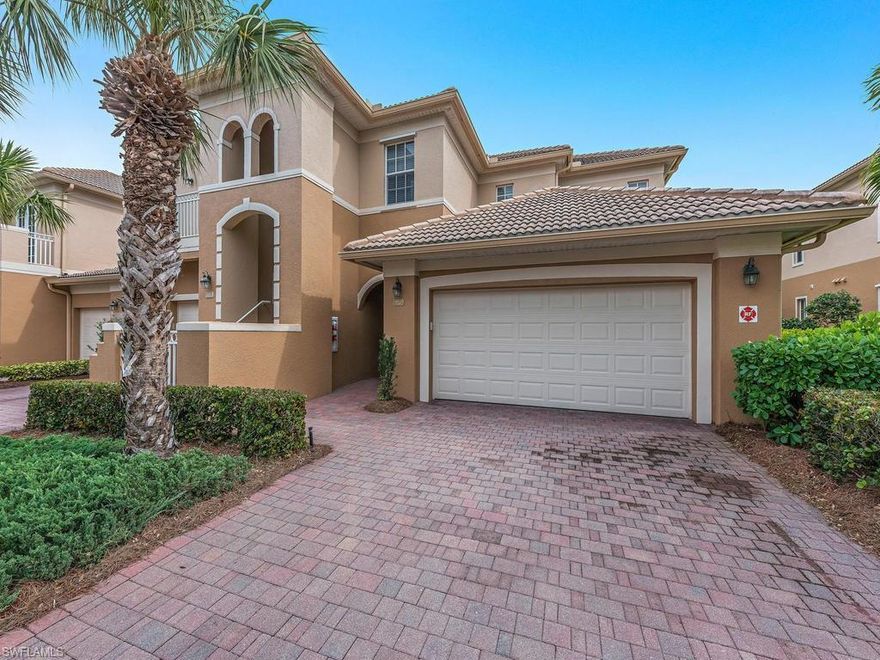 C.14357 - Serene East view of the Preserve and Golf Course are perfect for beginning and ending your day at this beautifully neutral Merano Coach home. Versatile floor plan gives you the option of 3rd bedroom or office/den. You will enjoy the privacy of the split bedroom plan with the master oasis featuring lanai access, a huge walk-in closet, soaking tub and separate generous shower, dual sinks and vanity.  Two-car garage.
The Colony at Pelican Landing offers exclusive membership to the Bay Club where you can enjoy fine and casual dining, indoor or out on the terrace overlooking the Bay 3 stories up for incredible views. Merano offers a community pool and as a member of Pelican Landing, you will enjoy the tennis facilities, state of the art fitness center and one of the finest Pickle ball courts in all of Florida. Other wonderful features are the sailing club, canoe/kayak parks, private beach park accessed via water shuttle. Private equity golf memberships are available. Close to Coconut Point Shops and restaurants and easy access to the airport.