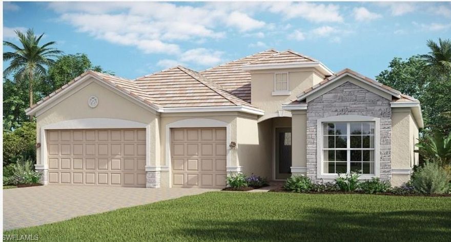 Lennar's Summerville model in fast-growing Bonita Landing.  This home has a pool.