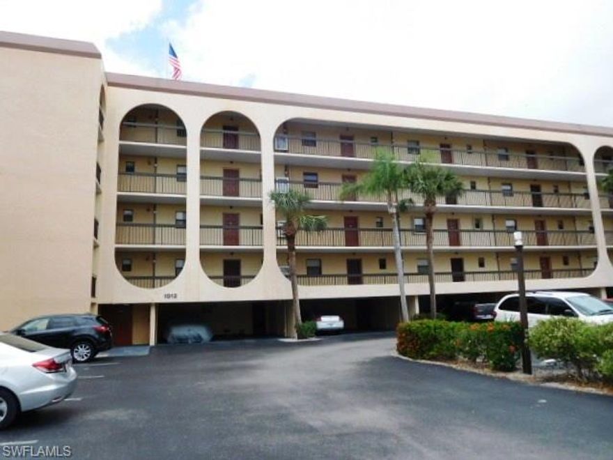 This is a Freddie Mac HomeSteps property. Enjoy beautiful sunset skies from this 1 bedroom, 1 bath, 4th floor condo unit located in Angler’s Cove Community of Marco Island. The eat-in-kitchen has a pantry & a breakfast bar open to the dining/living room - perfect for entertaining! From the dining/living room towards the sliding glass doors to the screened lanai provides for tons of fresh air & sunlight! The master bedroom features a walk in closet, 2 dual bi-fold closets, & a private master bath with a single sink, stone countertop, white vanity, & glass shower. Enjoy the on-site amenities – 2 tennis courts, 31 private boat slips, 2 swimming pools, 3 spas and the famous Dolphin Tiki Bar and Restaurant! Being sold AS-IS, WHERE-IS. All information and property details are deemed reliable but not guaranteed and should be independently verified if any person intends to engage in a transaction based upon it. All room dimensions are approximate and need to be verified by the buyer.