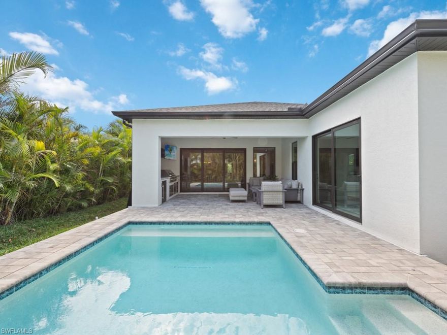 Welcome to your ultimate beach getaway in our brand-new, stunning beach house. Just a leisurely bike ride or walk from Vanderbilt Beach and the Mercato, this location perfectly marries convenience and tranquility.

Our 4-bedroom, 3-bathroom residence is designed with an emphasis on leisure and comfort. The expansive living room is a social hub, crafted with the intention of hosting memorable gatherings for family and friends. The interiors are tastefully done to reflect a warm, coastal theme. The home is fully equipped and stocked with everything you'll need; from kitchenware to beach toys and pool towels. The home sleeps 10 adults comfortably.

Step outside into your private oasis: a heated salt-water pool adorned with lights that create a magical ambiance for night-time swims. An outdoor smart TV to watch games by the pool. A dedicated outdoor grilling station invites you to host alfresco dinners under the star-lit Florida sky.

You won't need to venture far for the region's finest experiences. Located just minutes away are Naples' top-tier restaurants, shopping centers, entertainment venues, and the breathtakingly beautiful sunsets that Southwest Florida is famed for.

Indulge in the luxury and ease of this spectacular beach house and let us help you create unforgettable vacation memories.