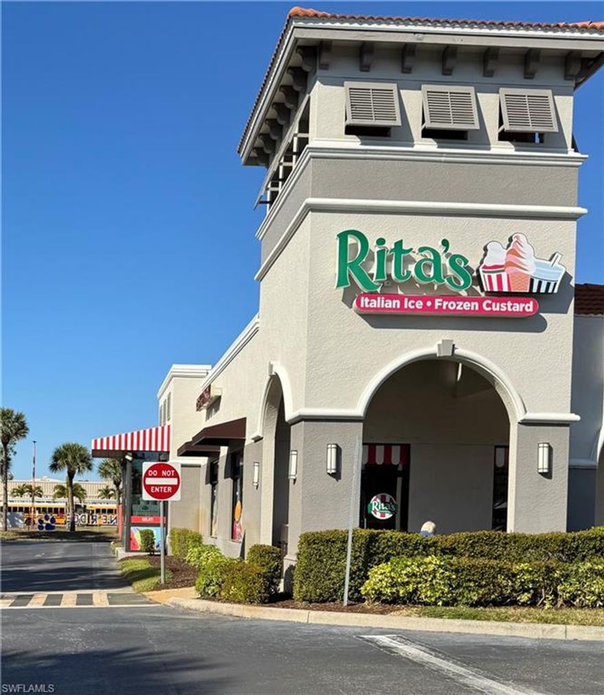 Well-Established Ritas Italian Ice and Frozen Custard franchise location in Naples. Located  in a high traffic location with strong repeat customers, Turnkey operations, and significant growth potential. 16 Years in business, Great reputation. Sale includes Mobile Ritas Italian Ice Truck and a Trailer with 2 Italian Ice Carts.