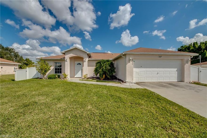 If you are looking for a beautiful home with a awesome pool area this could be your choice!
The property is in a lovely neighbourhood in NE Cape Coral and is close to shopping malls and restaurants as well as grocery stores.

It has a beautiful kitchen  and plenty of space for you and you family with some nice extras. You will love the pool and spa to enjoy a sunny day and having fun with the whole family as a big plus there is a solar based heater for the pool water which safes you energy and there is a fence all around the pool area which gives you a  absolutely privacy. 
All rooms have tiles which is nice and everything is well maintained and in a tremendous shape.
If you want to have a beautiful house in SWFL and  make your dream come true.