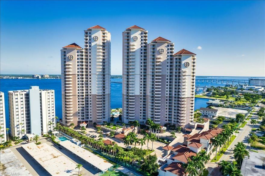 Experience luxury downtown riverfront living at High Point Place. This spectacular 10th-floor condo offers breathtaking river views from  private balcony  and features a spacious 2-bedroom + den 2.5 bathroom layout with a desirable split floor plan.
The open-concept design showcases an upgraded kitchen with modern cabinetry, granite countertops, and newer appliances. Additional highlights include a newer A/C system, hurricane impact windows and sliders, and a beautifully updated primary bathroom. The primary suite offers stunning river views and a custom walk-in closet with built-in cabinetry.
Enjoy the convenience of assigned garage parking and a climate-controlled extra storage unit.
High Point Place provides a full suite of resort-style amenities, including a gathering room, pool and spa, fitness center, business center, and on-site management.
Ideally located in downtown Fort Myers, you’re just minutes from dining, shopping, and everything the area has to offer.