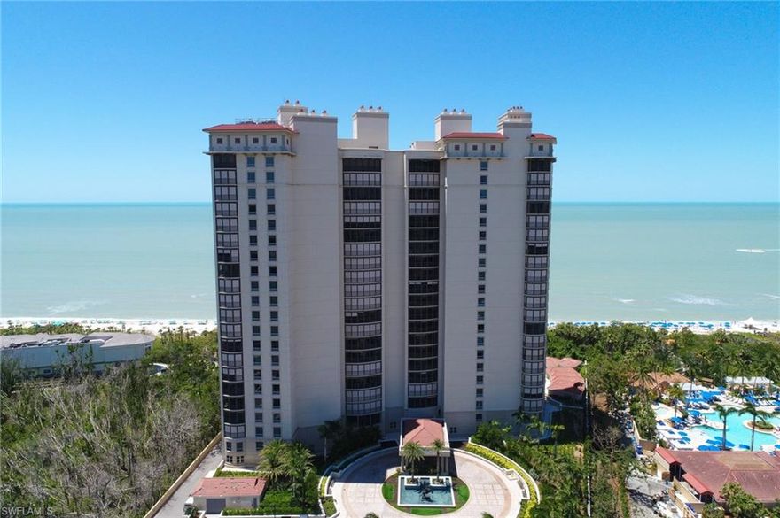 The Remington is a luxury high rise located right next to the Ritz Carlton and the private Bay Colony Beach Club. This building has gone through a complete renovation of the lobby, entrance and pool areas. This rare Penthouse three bedroom and three bath unit has also gone through a renovation that includes all new custom cabinetry, new appliances, leathered granite countertops and tumbled marble flooring. With over 3,000 square feet of air-conditioned space and an equally impressive expansive lanai this unit has more than enough room for all your needs. Another bonus of this unit is the proximity to the pool and beach. Along with the resort style pool and spa the other amenities include a fire pit, barbecue grill, fitness center, social room, board room and two luxurious suites. Private cabana available as a separate purchase, ask Broker for details.  Don’t miss out on this 04-end unit and all the amenities that is included in Pelican Bay. Spectacular views from every angle of the condo. Wide beach and bay views all the way to Sanibel.