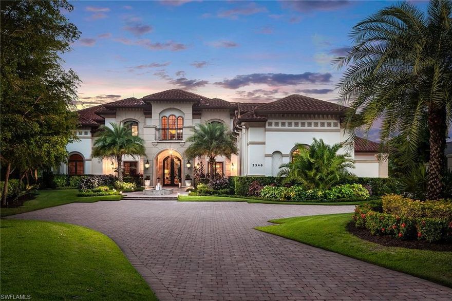 This stunning move-in ready custom estate has been beautifully re-imagined, embracing a sophisticated transitional design. Ground-level owner suite, 2nd floor VIP suite, 3 additional bedrooms with en-suite baths offer a full complement of guest accommodations. Enjoy a private home office, theater with new state-of-the-art equipment, fitness room, gourmet kitchen with new Viking dishwasher, cooktop, double ovens, glamorous dining room, large open family room with bar. Oversized screened lanai with golf course views is the ultimate in outdoor living with a new kitchen, fireplace, renovated pool with new concrete, tile, sundeck and fountain. Additional features and upgrades include pool bath, elevator, 1,100 square foot air-conditioned storage space, gated motor court, 5 bay collector garage and space for lifts, Tesla charging station, whole house sound system, new alarm system & cameras, new landscaping & outdoor lighting, Swat mosquito system, 3 tankless water heaters, impact windows and front door, 15KW generator. Exceptional opportunity to own one of the finest homes in the exclusive Escada enclave and enjoy the Tiburon Ritz-Carlton lifestyle. Signature golf membership included.