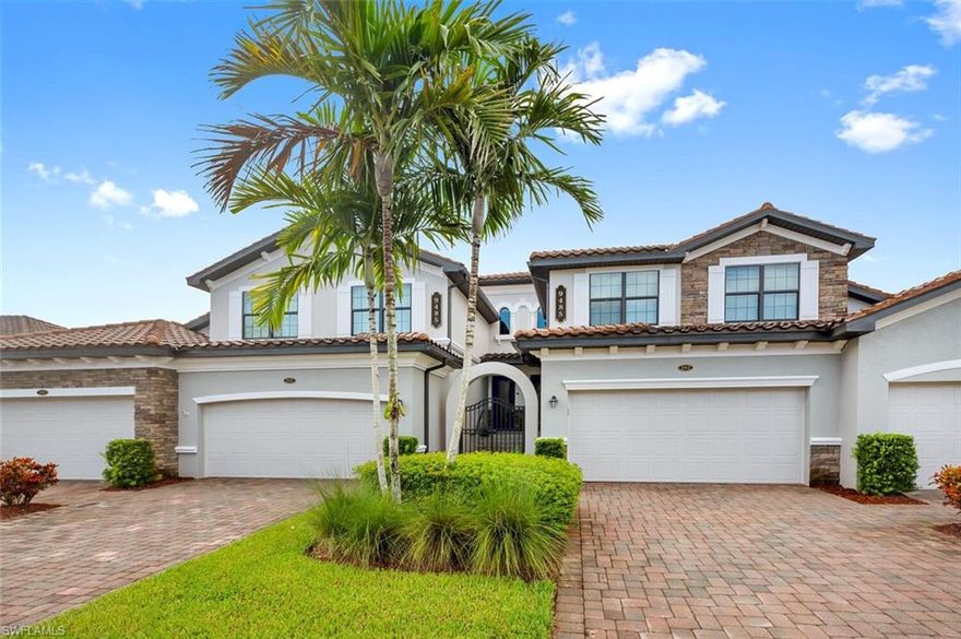 Nestled in the highly sought-after community of Treviso Bay, this 3-bedroom, 2-bath, second-floor condo is the perfect winter retreat. Ideally positioned to capture serene lake views, it offers an elevated lifestyle you truly have to see to believe. Step into the beautifully appointed living room, styled with a coastal vibe and soft neutral décor. The elegant dining room, illuminated by stunning lighting and seating for six, sets the stage for memorable gatherings. In the kitchen, you’ll find abundant custom cabinetry, stainless steel appliances, quartz countertops, and a spacious pantry—plus a sunny breakfast nook perfect for your morning coffee. The primary suite is a true sanctuary, featuring a plush king bed, a chaise lounge, and sliding glass doors leading to the expansive lanai. The spa-inspired en suite bath boasts dual sinks, a soaking tub, and a generous walk-in shower. Guests will appreciate their own privacy in two oversized bedrooms—one with a king bed, the other with two full-sized beds. Unwind on your lanai, where warm Florida breezes and peaceful water views create a perfect escape. The unparalleled social amenities include an on-site spa and salon, a state-of-the-art fitness center with instructors and daily classes, eight tennis courts, a resort-style pool with poolside restaurant and bar, bocce, pickleball, a jam-packed social calendar, and so much more (golf transfer not available). Treviso Bay’s 24-hour guarded gates provide peace of mind, and its prime location—just 5 miles from 5th Avenue South—offers world-class shopping, dining, and some of the most spectacular sunsets you’ll ever see. Live exceptionally in Treviso Bay!