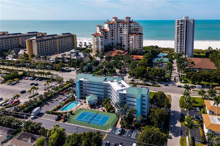 Stylish coastal living awaits in this beautifully updated 1-bedroom, 1-bath residence at San Marco Residences. Ideally situated directly across the street from convenient beach access, this unit offers the perfect blend of comfort and location. Inside, you'll find tasteful upgrades, a light and airy layout, and a welcoming atmosphere that makes it easy to relax or entertain.

Enjoy being just moments from top dining, shopping, and local attractions, including the JW Marriott. Whether you're looking for a full-time residence, vacation getaway, or investment opportunity, this property delivers the ultimate Southwest Florida lifestyle in an unbeatable location.