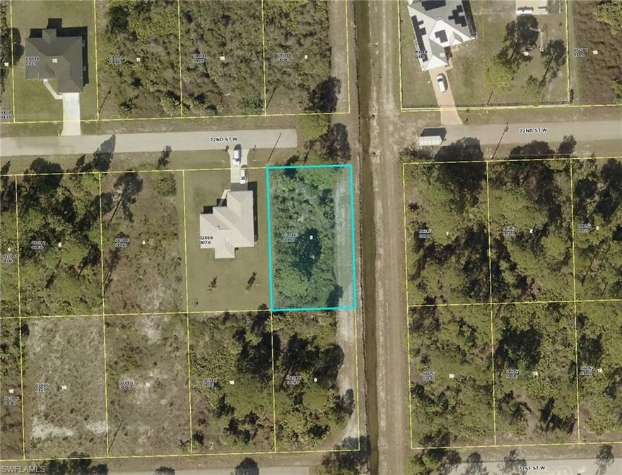 Discover an exceptional opportunity to build your dream home on this quarter-acre residential lot in one of the most desirable areas of Lehigh Acres. The eastern side of the property borders a canal, offering added privacy, a serene natural backdrop, and potential for beautiful views. 

 Key Benefits & Features
 Premium Location
Situated on a cul-de-sac, providing reduced traffic and a peaceful setting.

Canal frontage on the eastern side enhances privacy and offers a scenic environment.

 Ideal for Building
Perfect for constructing a custom home in a growing, in-demand community.

Rectangular lot shape (approx. 80 x 137 ft) makes planning and building straightforward.
 Convenient Access
Close to schools, shopping, restaurants, and major roadways, including I-75.

Short drive to Southwest Florida International Airport and the region’s famous beaches