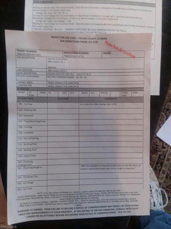 GOLDEN GATE ESTATES - Land