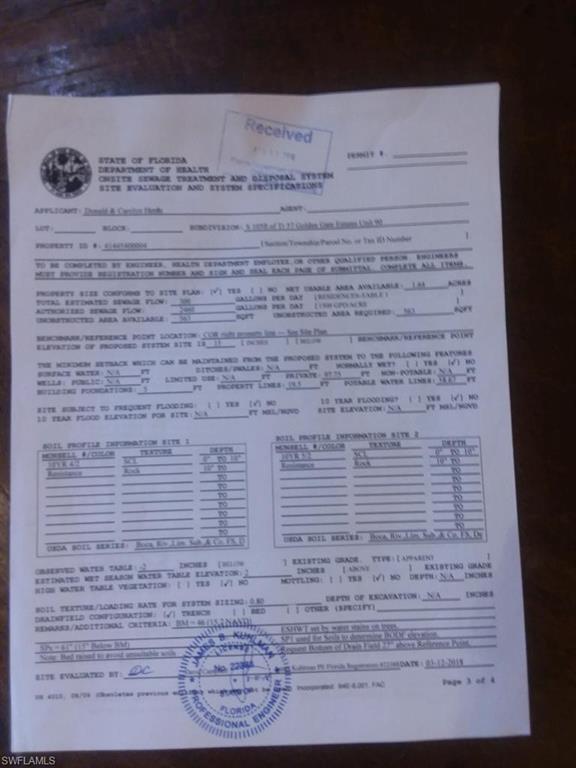 GOLDEN GATE ESTATES - Land