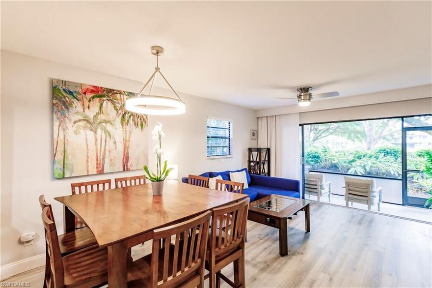 Set in the highly desirable Gulf of Mexico and Park Shore corridor, west of US-41, this ground-floor condo at Park Shore Resort offers a rare combination of tranquility, flexibility, and income potential. Overlooking serene water views, the residence works beautifully as a private Naples escape or a strong-performing rental property. The thoughtfully reconfigured layout positions the primary suite at the rear of the condo, creating a sense of separation and privacy while allowing direct lanai access through sliding doors. This unique design enhances the connection to the peaceful surroundings and sets this unit apart within the community. Well-suited for both short-term and longer-term rentals, the property has a proven ability to perform during peak season from January through April, as well as the active summer months. Now reintroduced to the market and priced to sell, this represents an excellent opportunity for an owner-user or investor seeking value in a prime resort-style setting. Park Shore Resort delivers a true vacation lifestyle with a heated pool and spa, on-site restaurant, BBQ areas, tennis, pickleball, and basketball courts, plus a fitness center. Residents and guests enjoy strolling through lush tropical landscaping, scenic walkways, wooden bridges, and cascading waterfalls, all within a peaceful, centrally located oasis. Ideally positioned just minutes from Waterside Shops, Venetian Bay, Mercato, Fifth Avenue South, and Naples’ renowned beaches, with dining and shopping conveniently nearby, this is a standout opportunity to secure a scenic, flexible, and high-demand property in one of Naples’ most sought-after resort communities.