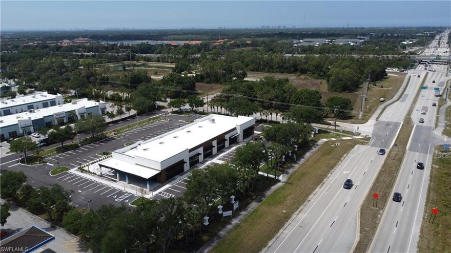Hard-to-find small retail space at Bonita's newest retail address!  Building complete - moving tenants in now!  800sf +/- with direct frontage on Bonita Beach Road.  Delivered as a vanilla shell with HVAC and handicap bathroom - ready on or about June 1st, 2026.  High ceilings, lots of natural light, plenty of parking, and large sign panel.  Offered at $3,900/month gross (includes CAM).