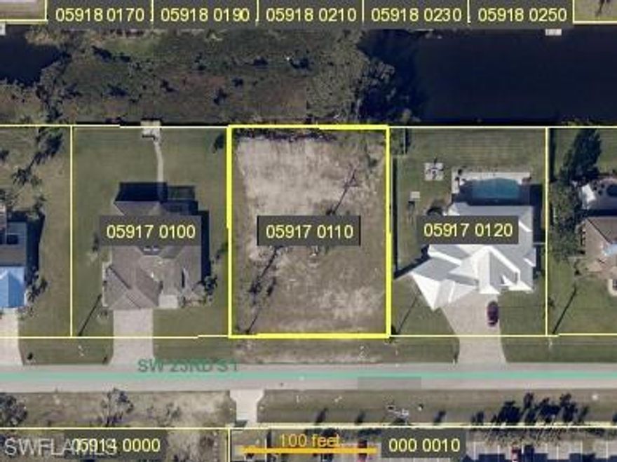 Amazing Waterfront Lot!!!! Location, Location, Location! Great residential lot in quiet neighborhood. Build your Dream Home here.  BUILD IMMEDIATELY! Connected to city utilities. Located within minutes of Burnt Store Marina, restaurants & shops. Close proximity to Charlotte Harbor and/or Fort Myers, and a short drive to US HWY 41! Lots of new construction and developments coming to this area! Drive by today!!!