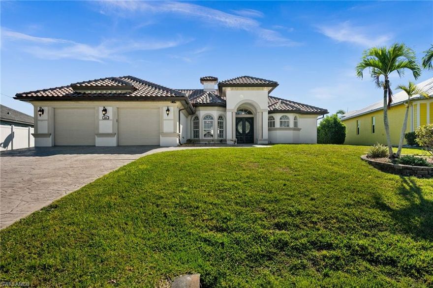 Turnkey waterfront pool home with proven short-term rental income located in desirable SW Cape Coral. This beautifully maintained 4-bedroom, 3-bath canal-front home offers a spacious layout designed for both comfortable living and exceptional guest experiences. Cape Coral allows weekly STRs.

Built in 2008 and situated on an intersecting freshwater canal, the property enjoys a peaceful setting at the back of a quiet neighborhood with minimal traffic while remaining close to restaurants, shopping, and local attractions.

The flexible floor plan includes two private en-suite bedrooms positioned on opposite ends of the home, making it ideal for hosting multiple couples or families traveling together. Guests enjoy multiple gathering spaces, including a large main living room and a separate game room/family room, plus a formal dining room separate from the kitchen, allowing groups to spread out comfortably. The home sleeps up to 10 guests with ease.

Outdoor living is where this home truly shines. The screened lanai and pool area overlook the canal, creating a relaxing waterfront backdrop for entertaining or unwinding after a day exploring Southwest Florida. The home also features multiple TVs throughout the property including the outdoor lanai, enhancing the guest experience.

The dock looks like your own private beach retreat.

This property has been thoughtfully updated and maintained, including a new tile roof, new HVAC system, new water heater, and fresh interior paint. It is being sold fully furnished and turnkey, making it ideal for continued short-term rental use, seasonal living, or a full-time residence.

Great rental history if you plan to go that route - or makes a gorgeous 2nd home, family vacation spot, or full-time residence for those ready to make the SW Florida a full-time dream come true!

Full house solar panels are already installed for the buyer to assume lease payments. 

Conveniently located approximately 30 minutes to either Southwest Florida International Airport (RSW) and Punta Gorda Airport (PGD).

Whether you're seeking a vacation home, income-producing property, or a private waterfront retreat, this SW Cape Coral home delivers. 

This home is not in an HOA. Not in a Flood Zone & All water, sewer & irrigation fees are in & paid.
