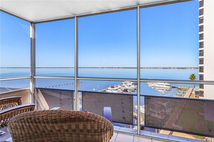 Experience refined RIVERFRONT living in this RARE CORNER 7TH FLOOR residence offering 3 bedrooms and 2 baths with SWEEPING western exposure views over the CALOOSAHATCHEE RIVER. This ELEGANT condominium is enhanced by GORGEOUS OVERSIZED NEUTRAL TILE FLOORS, brand-new IMPACT WINDOWS AND SLIDING GLASS DOOR, complemented by ELECTRIC hurricane shutters for effortless storm protection and peace of mind. The primary bathroom has been recently remodeled. Tankless water heater added 5 mths ago. The EXPANSIVE screened lanai invites you to unwind while overlooking the heated riverfront POOL, enhanced by new pavers, marina, and SPECTACULAR sunset skies. The building has recently UPDATED the carpeting and interior paint. Ideally situated within WALKING distance to Historic Downtown Fort Myers and the Edison & Ford Winter Estates. The DOWNTOWN TROLLEY stop is right across the street! This EXCEPTIONAL home offers a sophisticated lifestyle with PREMIER dining, culture, shopping and waterfront ambiance just steps away. A truly rare opportunity to own a luxury corner riverfront condo in one of Fort Myers’ most coveted locations.