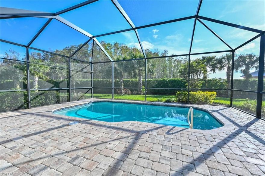 This is a must see 2+ bedroom, 2 bath pool home with a generous side yard for outdoor games.  This home was built in 2017 and has an open floor plan.  The living area flows easily into the kitchen with a nice southern exposure and view to the pool area.  These 2 bedrooms are large, the den is bright and this home has plenty of space for your needs. Some of the updates include custom closets, saltwater pool, electric hurricane shutters, tile flooring, granite countertops, and an oversized laundry room.   Located at the end of a cul-de-sac, this home has a private setting.   The amenities at Bridgetown are plentiful - tennis, community pool and clubhouse, bocce court, pickleball and so much more!