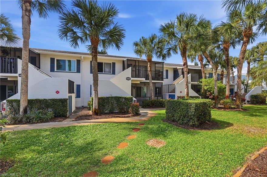 Discover easy Florida living in this inviting 2-bedroom, 2-bath condo located in the highly desirable Winterpark community. This first-floor corner unit features a bright open floor plan with great views overlooking the peaceful walking path.

Enjoy a split-bedroom layout for added privacy, along with a welcoming living and dining area, a thoughtfully arranged kitchen, and washer and dryer in the unit. The primary suite includes an en-suite bath and relaxing green space views. Additional features include an outside storage unit, a screened patio, and a nice-sized open porch out back—perfect for enjoying the Florida lifestyle.

Winterpark offers resort-style amenities, including one of the largest community pools in Naples, a clubhouse, pickleball and tennis courts, bocce, and beautifully maintained walking paths. Conveniently located in East Naples, just minutes from downtown 5th Avenue, shopping, dining, and Naples’ world-famous beaches.

Whether you’re looking for a seasonal getaway, full-time residence, or investment opportunity, this property offers great value and comfortable Florida living.