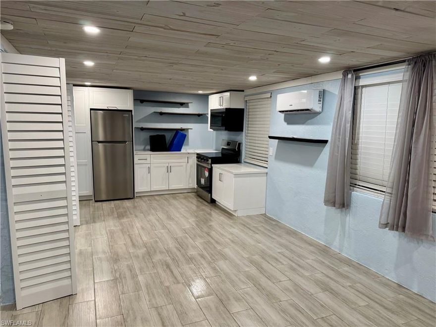 Check out this rare annual listing in the heart of Matlacha. This cozy 1/1 is perfect for one or two people. Completely remodeled in 2023! The updated kitchen has lots of storage and beautiful countertops. Rent included utilities! (Electric, water, sewer, and internet.) Tile floors throughout with lots of natural light. Check this one out today!