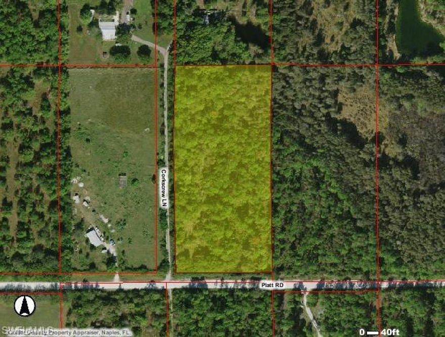 **D.E.P Available** Excellent Upland to build on, in a developing area!
4.34 Acres of endless opportunities! Great investment.
Within minutes of the beautiful Corkscrew Swamp Sanctuary, Birds Garden of Naples, Bird Rookery Swamp Trail, Pepper Ranch Preserve, Shy Wolf Sanctuary and many more places where you can enjoy the gentle, pristine wilderness.
Short commute to NCH Emergency Hospital, Arthrex, brand new Publix, new shopping center, Pharmacy, Elementary, Middle School and High School, Collier County Fair Grounds and proposed 150 Acre Big Corkscrew Island Regional Park next to the Fairgrounds
It is recommended that the buyer or buyer's representative request an Environmental Study from the county*