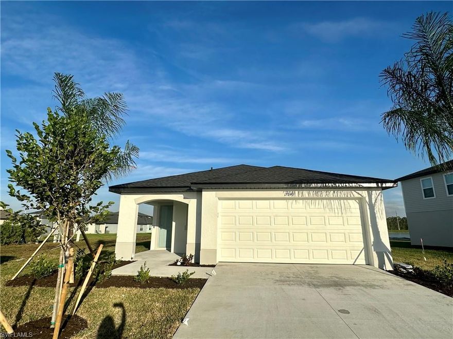 Beautiful new corner home built in 2023 located a desirable community of Crane Landing. This stunning residence offers 3 bedrooms, 2 bathrooms, and 1,448 sq. ft. of living area located in a cool the sac. The open concept floor plan features a bright spacious living area with lake view, ideal for entertaining and family gatherings. Enjoy living in a beautifully designed community with convenient access to supermarkets, restaurants, shopping, and more. Don't miss the opportunity to rent this stunning beautiful home.