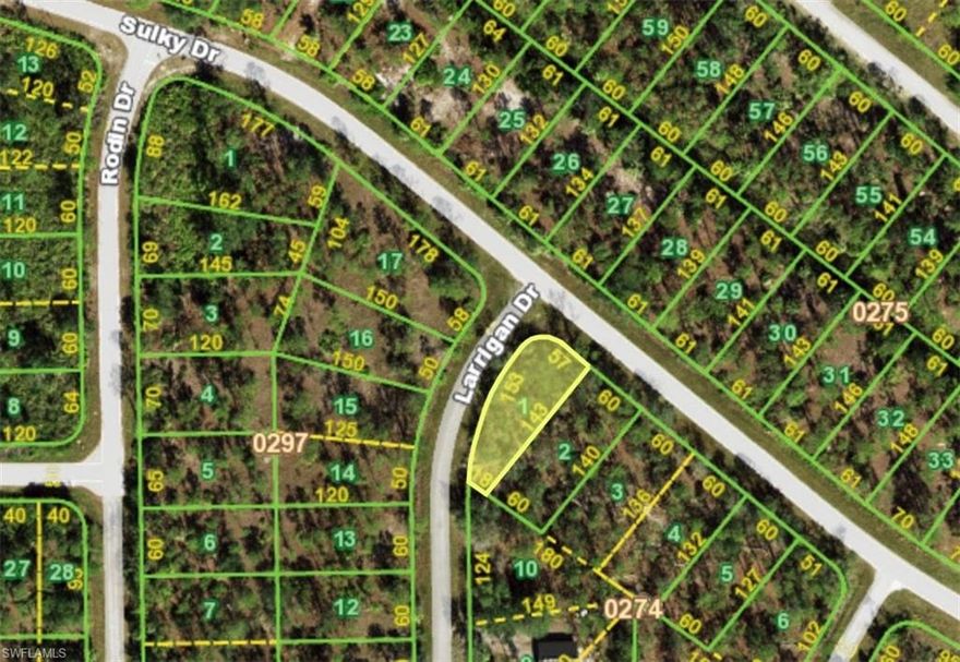 Corner lot in Tropical Gulf Acres. The adjacent lot is also available for sale. Close to 41 and I75. Fishermen's Village in Punta Gorda, shopping, restaurants, and schools are close. Punta Gorda Airport is just 10 minutes away.