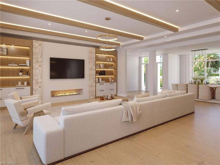 Perfectly positioned in one of Naples’ most coveted communities, this under-construction estate by Fox Premier Builders redefines the essence of coastal modern living. Every element of this home is being masterfully designed and furnished by the award-winning team at Design West, ensuring an aesthetic that is timeless, elevated, and effortlessly sophisticated.
This thoughtfully crafted residence features five bedrooms plus a den and 5 full and 2 half baths, spanning a highly functional and elegant floor plan. The main level hosts a primary suite, guest bedroom and a a private office/den, and a powder bath—offering convenience and versatility for multi-generational living or extended guests. Upstairs, is a second primary bedroom, two additional guest suite with en-suite baths, a second powder bath, and a spacious loft provide a serene retreat for visitors or family.
Clean architectural lines, expansive glass openings, and a refined material palette create a sense of harmony between interior and exterior spaces. The open-concept design invites natural light to cascade through the home, illuminating designer-selected finishes, fine craftsmanship, and meticulous attention to detail—hallmarks of Fox Premier Builders’ legacy.
Outdoor living is elevated to an art form, with a spacious lanai, pool, and spa perfect for both relaxation and entertaining. Seamlessly blending indoor and outdoor living, this home captures the essence of Florida’s desirable coastal lifestyle.
As a resident of Pelican Bay, you’ll enjoy exclusive access to a private beach club with beachfront dining, attended beach service, kayaking, and three miles of pristine shoreline framed by the Gulf of America. The community also offers championship tennis and pickleball, a world-class fitness center, and easy access to golf.
Located just moments from Waterside Shops, Artis—Naples, Mercato, and the vibrant downtown scene, this residence offers the ideal balance of tranquility and connection to Naples’ finest amenities.
Now is the perfect time to secure this extraordinary property and customize your dream home by selecting finishes during the early phase of construction. A collaboration between Fox Premier Builders and Design West, this home embodies a rare opportunity to own a piece of architectural excellence in one of Southwest Florida’s most prestigious communities.