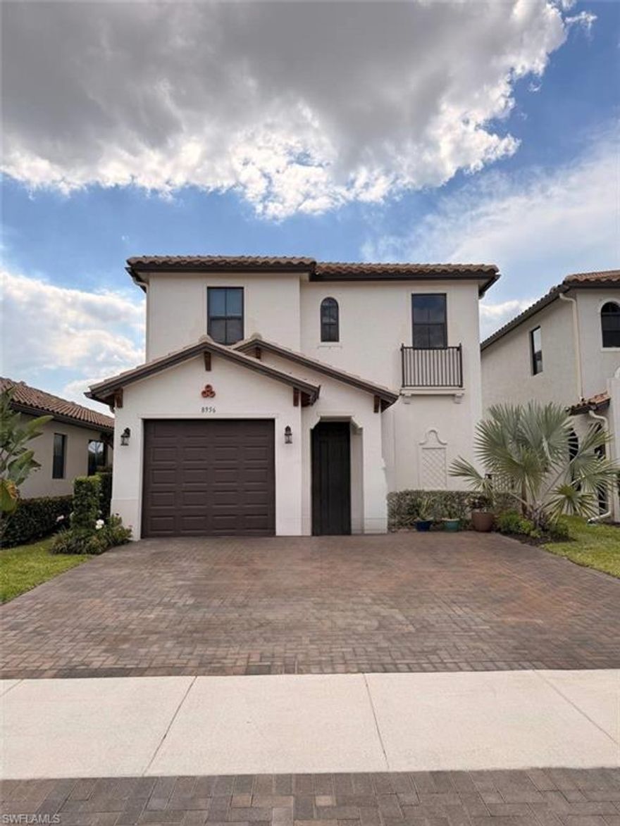 Welcome to this beautiful two-story Spanish-style single home featuring 3 bedrooms, 2.5 bathrooms, a one-car garage, and a spacious driveway with room for three additional cars. Enjoy peaceful lake views from your backyard and the comfort of living in a charming, well-maintained community with a refreshing swimming pool and a cozy clubhouse.

Perfectly located just 1 minute from I-75 and only 3 minutes from Walmart, shopping centers, and a variety of restaurants. You’ll also be just 16 minutes away from the beach and the vibrant Downtown Naples area. This home combines style, convenience, and the best of Florida living!