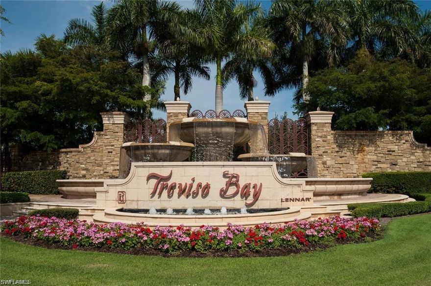 ENJOY GOLF AT THIS WORLD CLASS- AMENITY RICH COMMUNITY OF TREVISO BAY IN BEAUTIFUL NAPLES FLORIDA. TREVISO BAY IS KNOWN FOR IT'S HIGH QUALITY AMENITIES AND SERVICES, AND THE CONVENIENT LOCATION TO 5TH AVENUE, BAYFRONT, TIN-CITY, THIRD STREET, AND THE BEAUTIFUL WHITE SAND NAPLES BEACHES. THIS HOME IS TASTEFULLY APPOINTED FOR YOUR COMFORT, SO "MOVE-IN" WITH YOUR SUITCASES AND BEGIN RELAXING. THERE IS A WONDERFUL WATER VIEW FROM THE LANAI. GOLF CONDOS ARE DIFFICULT TO FIND, SO DON'T MISS OUT ON THIS FABULOUS OPPORTUNITY.