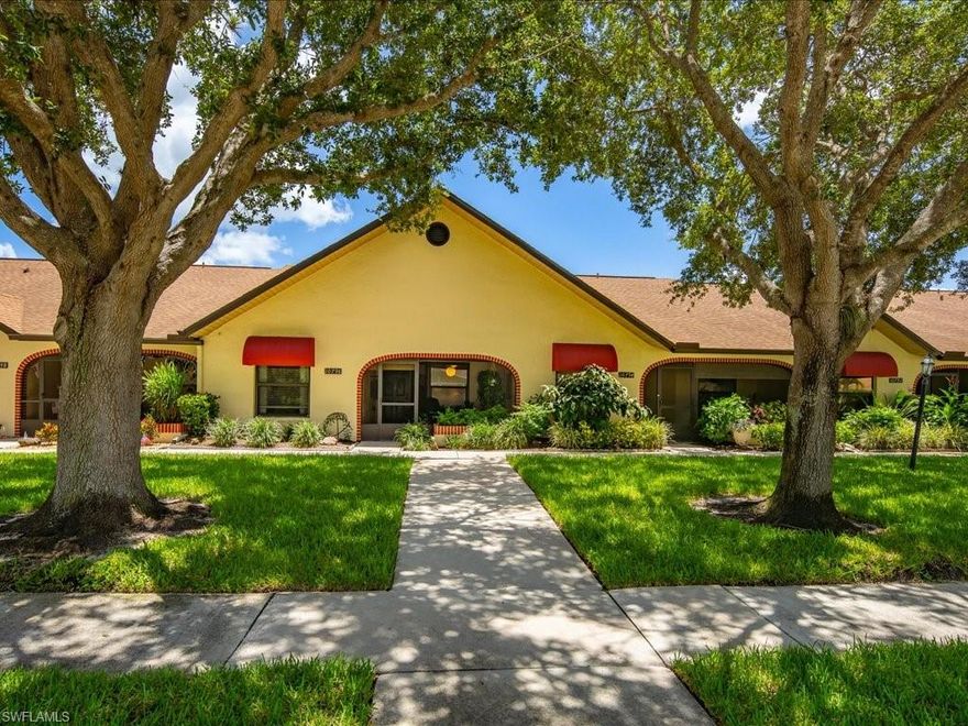 Opportunities like this one don’t come along every day!  Priced below recent sold comps in the neighborhood, this two bedroom attached villa has been VERY well maintained, features a long list of fresh updates and is move-in ready.  Great room floor plan with volume ceilings and lives like a single family home without all the maintenance hassle.  Recent updates include:  kitchen (cabinet doors, sink, Quartz counters,) ALL appliances, HVAC including duct work, luxury vinyl flooring throughout, garbage disposal, interior paint, window coverings, attic insulation, renovated master shower as well as ALL IMPACT DOORS, WINDOWS AND SLIDER.  There are TWO SCREENED LANAIS as well as a covered parking space (carport) and extra storage.  The HOA fee covers water, sewer, roof, insurance on the building, exterior paint, landscaping, irrigation, repairs, reserves, professional management and accounting.  Amenities include use of three heated pools as well as lighted tennis/basketball court.   Absolute prime North Naples location close to everything:  I-75, shopping, dining, health care, entertainment, beaches, boating, golfing, schools and more.  Pet friendly and furnishings negotiable too.  The seller would be interested in a short term post occupancy.