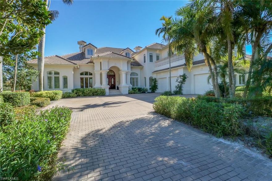 Come see this beautifully renovated home in Sweet Bay!   The kitchen and adjoining butler's pantry are absolutely gorgeous.  The finishes are exquisite and are only seen in a home in this price point. Large yet extremely comfortable best describes the space in this home, which has two master suites on the main floor level.  The living room has floor to ceiling windows with a fireplace for the cool winter nights!  Up the pretty staircase are 2 bedroom ensuites and a family room complete with built-in cabinets.  This is the largest home for sale in Pelican Marsh, other than the estate golf homes.  The  floor plan is wonderful for entertaining and the square footage would also be good for a family home.  In the back of the house there is a outdoor kitchen, spa, and open pool with pretty views of the lake and golf course.