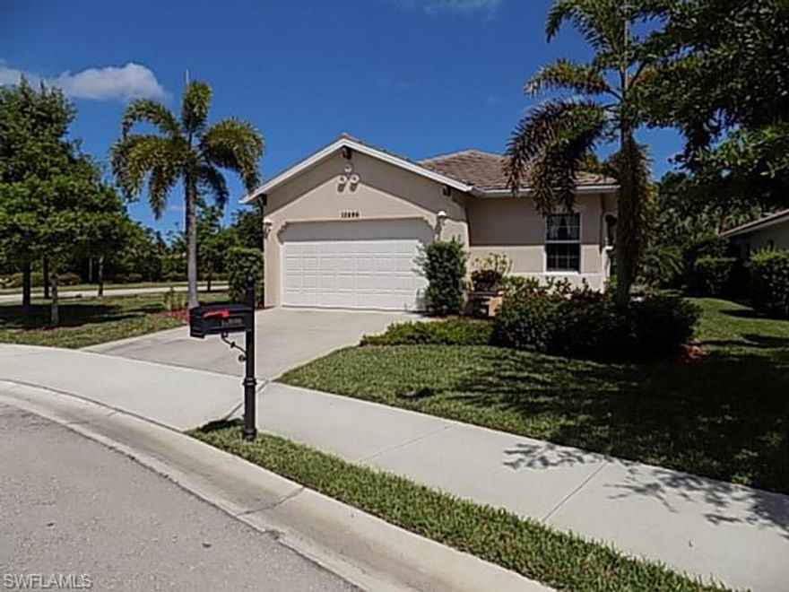 Beautiful 3 bedroom 2 bath pool home in amenity filled Pelican Preserve! This home boasts an open concept floor plan with Tile Throughout! The kitchen has 42in wood cabinets with pull out drawers and granite counters, under counter lighting, and a large breakfast bar that seats 4-5 barstools! The living room opens up to the relaxing lanai and salt water pool. This home also features surround sound in every room! The master bathroom has double vanities and a huge walk in shower! This is your opportunity to own a piece of paradise in a highly desirable community close to shopping, the airport and the Red Sox spring training facility! Pelican Preserve is a gated community and home to many amenities such as 27 holes of Championship golf-optional, tennis, pickleball, horseshoes, lawn bowing, pool, hot tub and much more! Call today to set up your showing and start living the Florida Dream of fun in the sun!