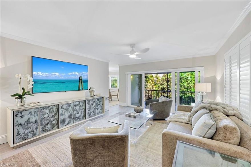 Now available for February, March and April 2026 (or longer!) AND ALL MONTHS for winter 2027! A dream come true seasonal rental at PARK SHORE area with private beach access and 1.25 mile BEACHFRONT promenade. This tastefully REFRESHED 2 bedroom, 2 bathroom condo is located on the 2nd floor and welcomes with brand new flooring and a fresh coat of paint. The spacious, welcoming living area with screened-in patio connects to a separate dining room with generous natural light, leading to a bright kitchen with sparkling brand new cabinets, quartz countertops and stainless steel appliances. The main suite offers Tommy Bahama furnishings, including a king size bed, as well as a walk-in closet and a connecting bathroom with a shower. The guest bedroom features 2 twin beds with access to a guest bathroom featuring a shower/bath combo. Swan Lake Club subdivision is ideally situated on the prestigious Crayton Rd., just a short stroll away from the world-famous Parkshore Beach and picturesque Venetian Village Shops and Restaurants. Club amenities include relaxing lakeside swimming pool and barbecue area. With BEACH PASS included, and plenty of parking available right outside of building, this home is a winner year-round! Minutes away from Mercato, Waterside Shops, Artis-Naples, 5th Avenue, golf, boating and water activities, art galleries and boutiques.