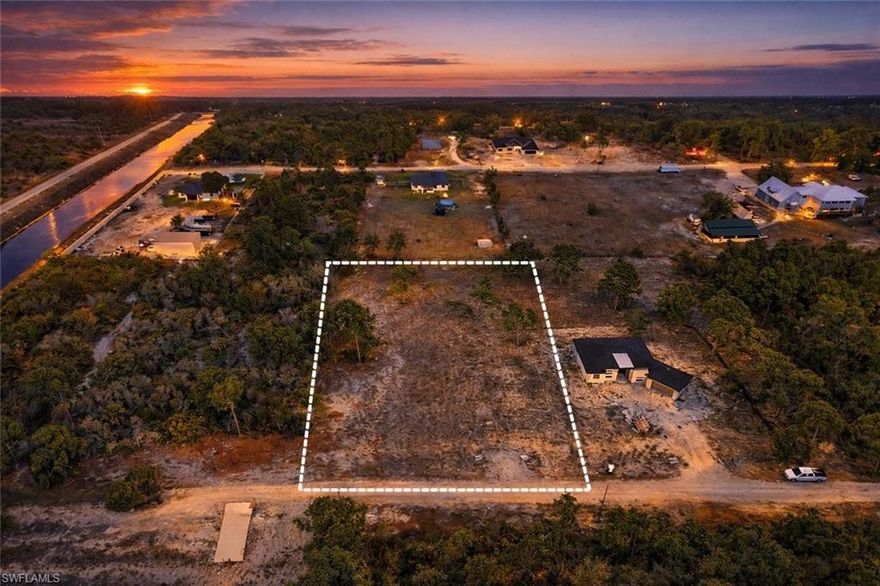 Nestled in the heart of Wheeler Estates, this pristine 1.25-acre vacant lot, cleared with culvert pipe installed offer an exceptional opportunity to build your dream home with a total of 1.25 acres in the Wheeler Estates, plenty of space between you and the next neighbor. Wheeler Estates is just a short drive from the charming towns of Labelle and Alva. Additionally, the nearby Caloosahatchee River provides opportunities for fishing, boating, and water sports. Access to major highways and roadways is convenient, making it effortless to reach nearby cities such as Fort Myers, Naples, and the stunning Gulf Coast beaches. No Wetlands and Not in a Flood zone. Zoning is Vacant Residential.