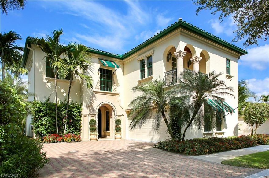 Singularly outstanding, this grand Vizcaya Villa is a stunning private oasis with a relaxing courtyard pool, rare separate cabana and is a stroll away from the Gulf’s white sandy beach. Perfect for indoor/outdoor entertaining, it boasts a total of five ensuite bedrooms, family room, powder room and office. A beautiful new fresh coastal décor is complemented by many recent significant upgrades (Roof, AC’s, Wolf gas cook-top etc.) The secluded spacious owner's suite occupies its own wing, affording the utmost in privacy and serenity. Vizcaya offers all of the pleasures of single family home ownership but with an array of inclusive maintenance services and the peerless amenities of Bay Colony. An exclusive gated enclave directly on the Gulf of Mexico, Bay Colony is renowned for laid-back luxury living and security. Enjoy private beach access with attended service, six tennis courts and a fabulously remodeled Beach Club and restaurant all set within SWFL's most desired beachfront community, Pelican Bay. Bordered by the Waterside Shops & Artis-Naples to the south and the Ritz Carlton to the north, it has two additional private beach restaurants and defines elegant casual living.