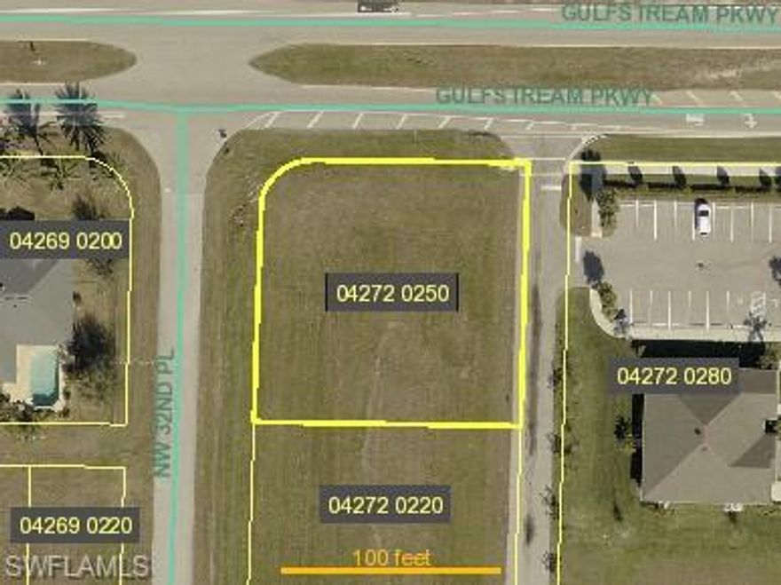Prime 0.34-acre commercial lot located in Cape Coral, FL with approximately 125 feet of road frontage, offering excellent visibility and access. This flat, cleared parcel is build-ready and zoned for commercial use. Electricity is available at the street; well and septic installation required. Conveniently situated near Fort Myers and North Fort Myers with close proximity to established residential communities, shopping, dining, schools, and healthcare facilities. Nearby attractions include Sun Splash Family Waterpark, Lakes Park, and the new Grove project, contributing to consistent area traffic. No HOA fees or deed restrictions. Great opportunity to invest or develop in a rapidly growing area.