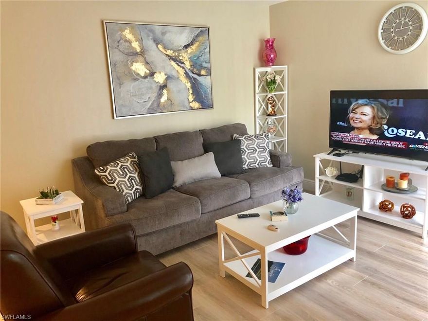 BEAUTIFUL CONDO, recently totally gutted and renovated. Kitchen and appliances, AC, washer and dryer, bathrooms and all finishes are  brand new. Modern design in bedrooms and bathrooms and great closets space. Located on tree lined street, well maintained and quiet neighborhood.  5 minutes drive to Fifth Avenue and Third Street Downtown Naples and pristine beaches. Convenient walk to shopping plazas, restaurants, salons, pharmacy, hardware store, County Lakefront Park and many more. MOVE IN READY this condo offers a unique opportunity for a young family or a retiree. Furnitures are available with extra cost.