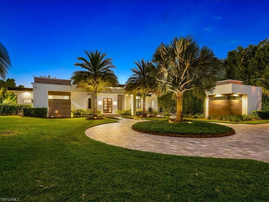 High-end finishes, modern features, and impeccably designed living spaces have transformed this Pine Ridge Estates residence into a contemporary haven! Crafted for the avid entertainer, an open-concept layout with stunning main gathering areas awaits your lucky guests. Host get-togethers in the living room, where verdant sceneries will have you basking in sheer serenity. Clerestory windows allow natural light to reach the high ceilings in the great room. The expansive kitchen comes equipped with stainless steel appliances, quartzite countertops with a matching backsplash, and flush panel cabinetry. While the home chef whips up signature dishes, visitors can enjoy appetizers at the 3-seater island. A butler's pantry and wine room are also at your disposal. Two suites and two secondary bedrooms ensure you and overnight visitors get a good night's rest. Surpassing the others is the well-sized primary retreat complemented by a spa-inspired 5-piece ensuite. Hosting alfresco celebrations is bliss in the backyard oasis featuring an outdoor kitchen and large lanai. Relish south-facing vistas while relaxing in the pool and spa overlooking a private lake. Come for a tour today.