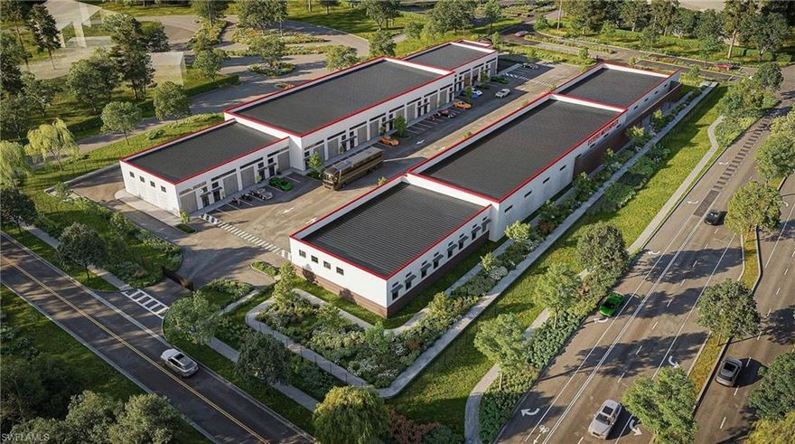 Introducing ESTERO MOTORPLEX, a luxury auto and motorcoach storage community located just West of I-75 on Estero Parkway, offering 40 units crafted with precision and passion. Each unit features full bathrooms, laundry hook-ups, mezzanines, and customizable space ranging from 1300 to over 2750 SF for your prized possessions. Elevating the standard of automotive luxury, ESTERO MOTORPLEX provides unmatched amenities like climate-controlled protection, washing and detailing areas, and 24/7 security and access. Designed for enthusiasts seeking excellence and convenience, this premier space fosters a social atmosphere where like-minded individuals can connect and enjoy the elite automotive lifestyle. Listing is for Unit A. 2200 SF. This listing is for ONE of 17 Units available with this floorplan in Building 1. Please see attached site plan and respective floorplan. Individual parcel numbers in process of being generated. This is Pre-Construction pricing. Total of 40 units available with various sizes to accommodate. Your space, your way - whether you seek a retreat for your vehicles or a personal getaway, ESTERO MOTORPLEX offers endless possibilities for customization and entertainment areas. Don't miss the chance to own a unit at this high-octane hideaway, where sophistication meets passion. Listing contains Virtual Renderings.