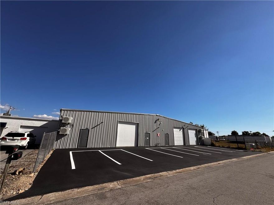 Unit E of The Vaults I of Cape Coral is available. NOT in a flood zone, effective date per city of all improvements 2022. This 30' x 50' unit has approx 17' ceilings so a loft is possible. Large ADA bathroom, Ceramic coated, freshly painted interior, ready for your prized possessions. 

Zoned Industrial by the city, so business IS allowed under the allowed uses.

This is probably the best option in all of Cape Coral.