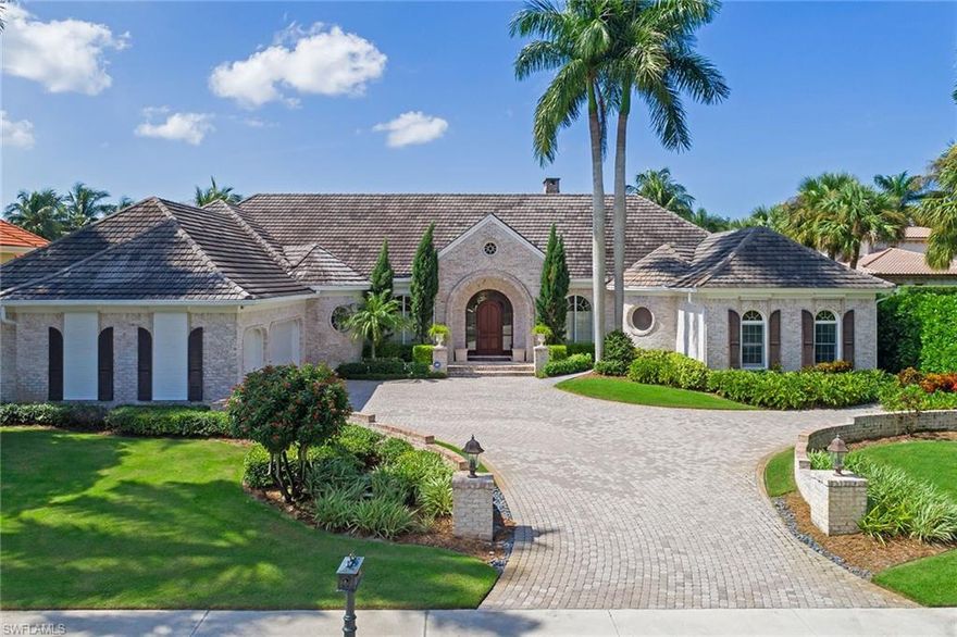 Exceptional living in this Bay Colony Shores lakefront estate home with 4 spacious bedrooms, a separate private office, 4 and 1/2 baths interior with an additional full bath poolside. Offering attention to detail with lofted ceilings and trim details, stone, wood, and carpet flooring, an eat-in kitchen with breakfast bar, stainless Sub-Zero & KitchenAid appliances, Wolf cooktop, spa-like master bath, custom closets, formal dining room, and an expansive lanai & pool area for outdoor entertaining. Approximately 5,000 square feet of living available to create your perfect Naples home. Bay Colony amenities include a recently renovated beach club and restaurant, tennis, gated security, manicured landscapes, and access to all of Pelican Bay’s beach clubs and amenities.