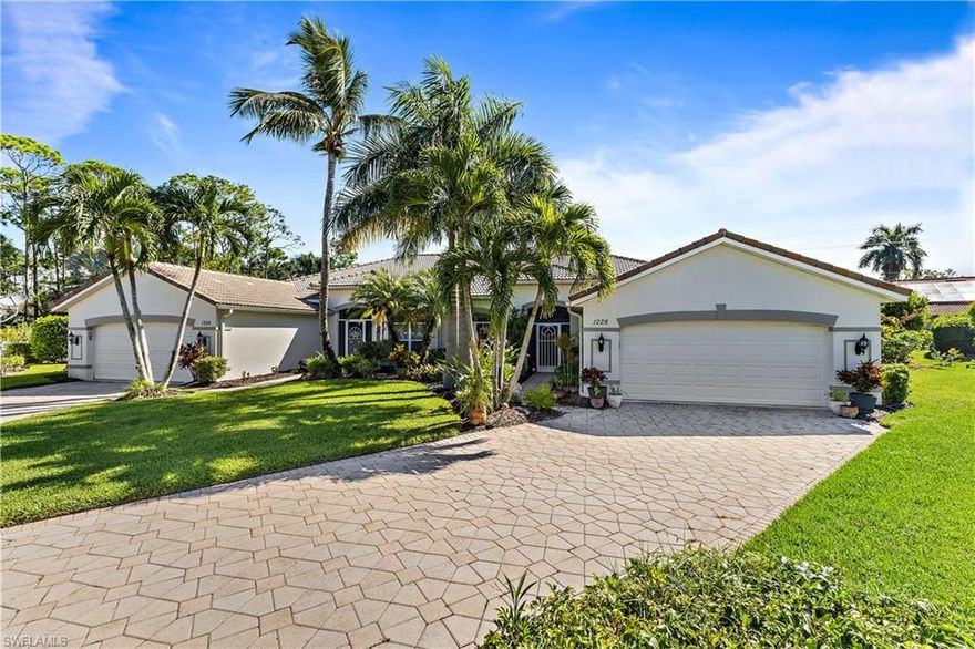 We are back, and better than ever!  Imagine being tucked away on a cul-de-sac in a guard gated community only 4.5 miles from prestigious downtown and Naples renowned beaches.  This charming attached villa IS that place within Glen Eagle Golf and Country Club.  You will find that pride of ownership is exuded throughout  including your spacious  updated kitchen, complete with an abundance of solid wood cabinets, granite countertops, GE stainless steel appliances, and wine cooler.  Entertaining made easy! The custom 8" crown molding, plantation shutters throughout, high ceilings, under mount lighting and spacious screened lanai give this home a "zen like" feel.  With the split floor plan, there is privacy for all.  With the attached two car garage, you'll have protection for your vehicles and extra storage space.  If that's not enough, the social membership allows full use of the plentiful amenities- which include community pool, dining/sports bar, exercise facilities, bocce, and tennis to name a few.  Golf is also available May through October.  Why wait?  Your new slice of paradise is calling your name!